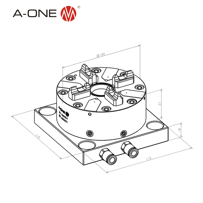 Rapid-action chuck100 automatic (with plate) 3A-100057